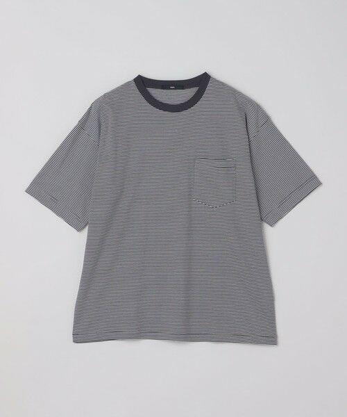 SHIPS / シップス Tシャツ | SHIPS: マイクロ ボーダー ショートスリーブ Tシャツ | 詳細1