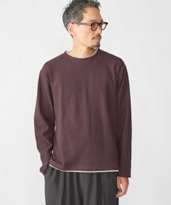 SHIPS / シップス Tシャツ | SHIPS: フェイク レイヤード クルーネック ロングスリーブ