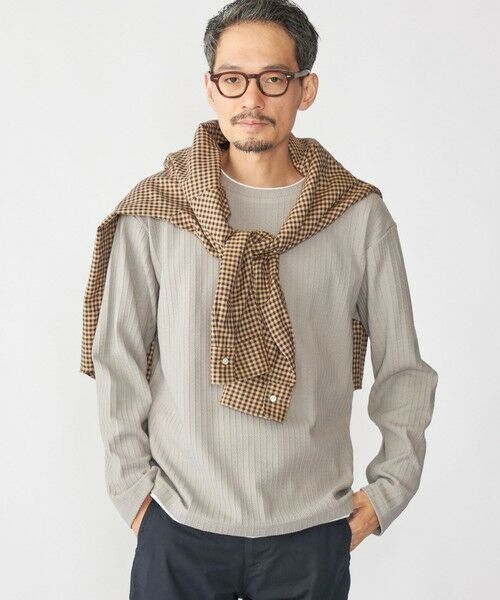 SHIPS / シップス Tシャツ | SHIPS: フェイク レイヤード クルーネック ロングスリーブ | 詳細2