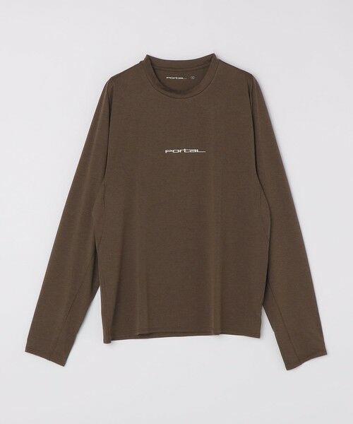 SHIPS / シップス Tシャツ | Portal: LATERAL PEAK LS T（ブラウン）