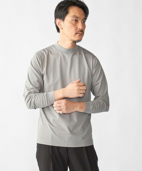 SHIPS / シップス Tシャツ | 【WEB限定】SHIPS: ポンチ モックネック ロングスリーブ Tシャツ | 詳細2