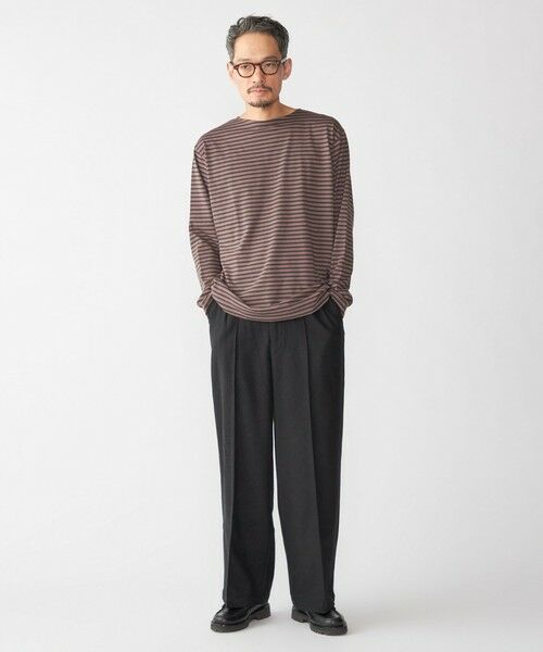 SHIPS / シップス Tシャツ | 【WEB限定】SHIPS: バスク ボーダー ボートネック ワンポイントワッペン ロングスリーブ Tシャツ | 詳細6