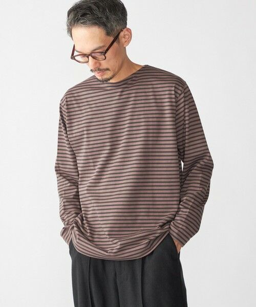 SHIPS / シップス Tシャツ | 【WEB限定】SHIPS: バスク ボーダー ボートネック ワンポイントワッペン ロングスリーブ Tシャツ | 詳細7