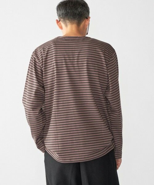 SHIPS / シップス Tシャツ | 【WEB限定】SHIPS: バスク ボーダー ボートネック ワンポイントワッペン ロングスリーブ Tシャツ | 詳細9