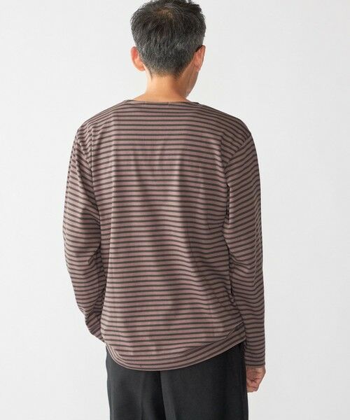 SHIPS / シップス Tシャツ | 【WEB限定】SHIPS: バスク ボーダー ボートネック ワンポイントワッペン ロングスリーブ Tシャツ | 詳細10