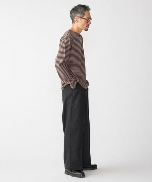 SHIPS / シップス Tシャツ | 【WEB限定】SHIPS: バスク ボーダー ボートネック ワンポイントワッペン ロングスリーブ Tシャツ | 詳細5