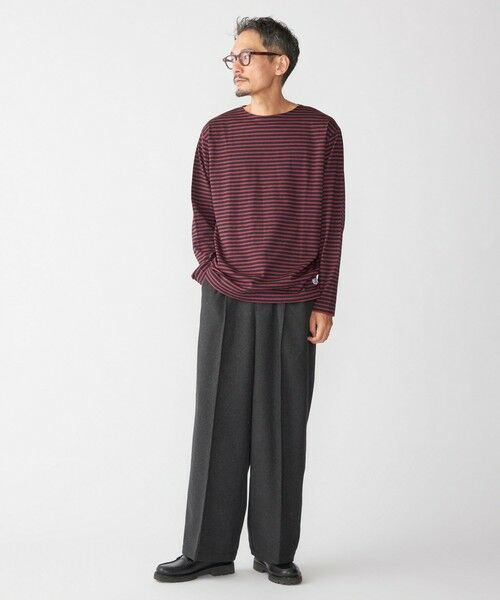 SHIPS / シップス Tシャツ | 【WEB限定】SHIPS: バスク ボーダー ボートネック ワンポイントワッペン ロングスリーブ Tシャツ | 詳細17