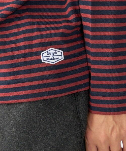 SHIPS / シップス Tシャツ | 【WEB限定】SHIPS: バスク ボーダー ボートネック ワンポイントワッペン ロングスリーブ Tシャツ | 詳細19