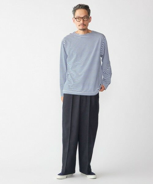 SHIPS / シップス Tシャツ | 【WEB限定】SHIPS: バスク ボーダー ボートネック ワンポイントワッペン ロングスリーブ Tシャツ | 詳細22