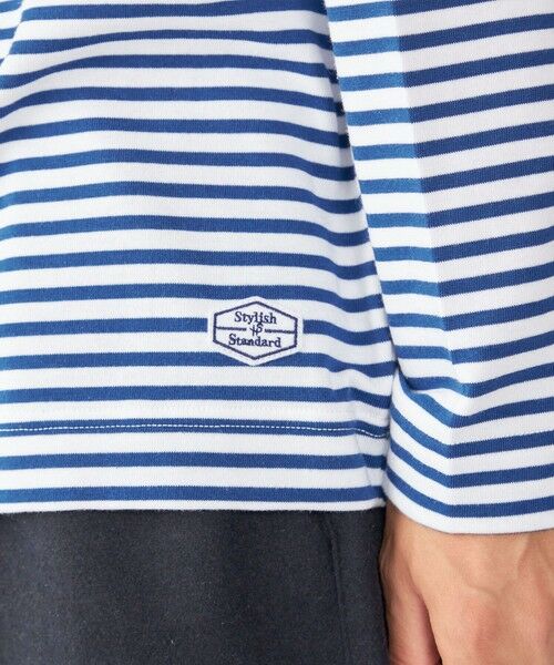 SHIPS / シップス Tシャツ | 【WEB限定】SHIPS: バスク ボーダー ボートネック ワンポイントワッペン ロングスリーブ Tシャツ | 詳細26