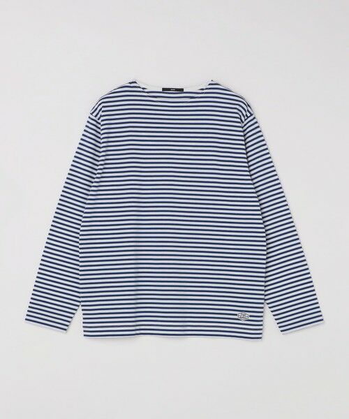 SHIPS / シップス Tシャツ | 【WEB限定】SHIPS: バスク ボーダー ボートネック ワンポイントワッペン ロングスリーブ Tシャツ | 詳細27