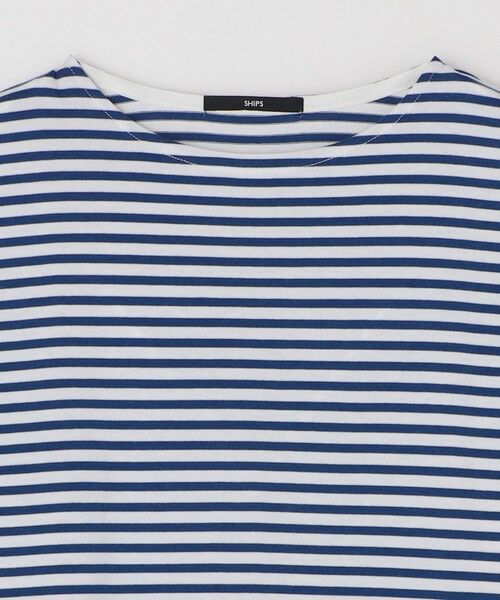 SHIPS / シップス Tシャツ | 【WEB限定】SHIPS: バスク ボーダー ボートネック ワンポイントワッペン ロングスリーブ Tシャツ | 詳細28