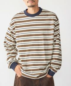 SHIPS / シップス Tシャツ | 【SHIPS別注】AIRTOWNE: マルチ ボーダー ロングスリーブ Tシャツ