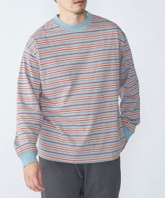 SHIPS / シップス Tシャツ | 【SHIPS別注】AIRTOWNE: マルチ ボーダー ロングスリーブ Tシャツ