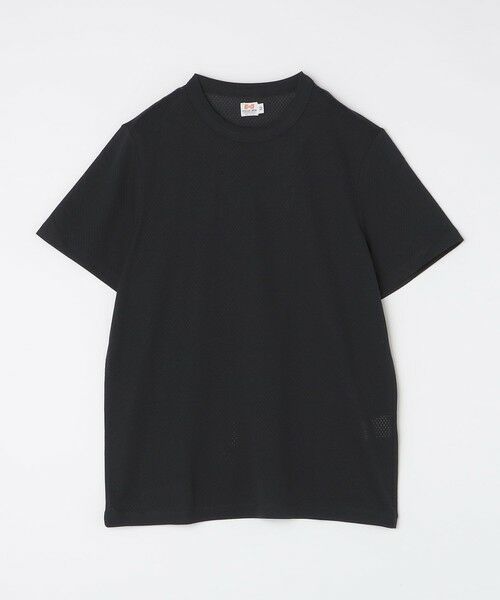 SHIPS / シップス Tシャツ | HAULIER: MARVIN MESH TEE(ブラック)