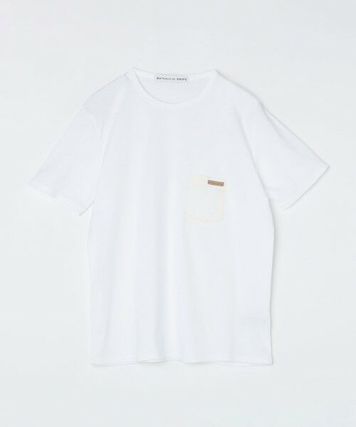 SHIPS / シップス Tシャツ | BATEAUX DE SHIPS: ポケット Tシャツ(オフホワイト)
