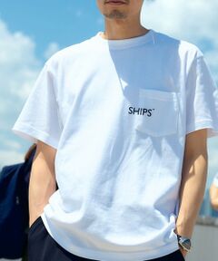 SHIPS / シップス Tシャツ | 【WEB限定】SHIPS: SHIPSロゴ プリント ポケット Tシャツ