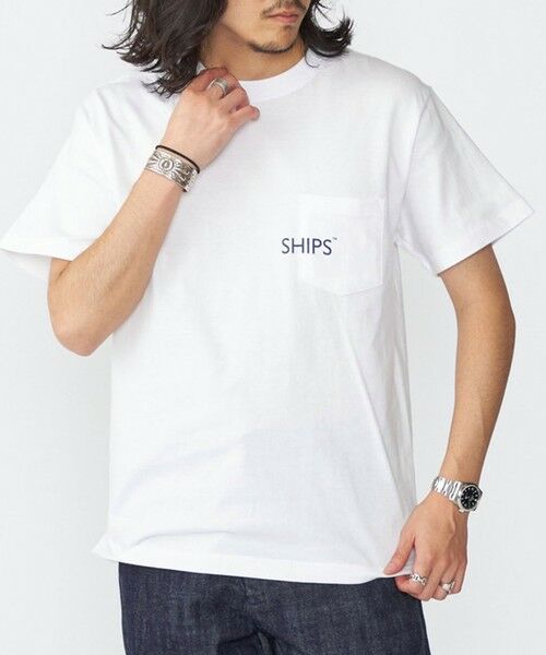 SHIPS / シップス Tシャツ | 【WEB限定】SHIPS: SHIPSロゴ プリント ポケット Tシャツ | 詳細5
