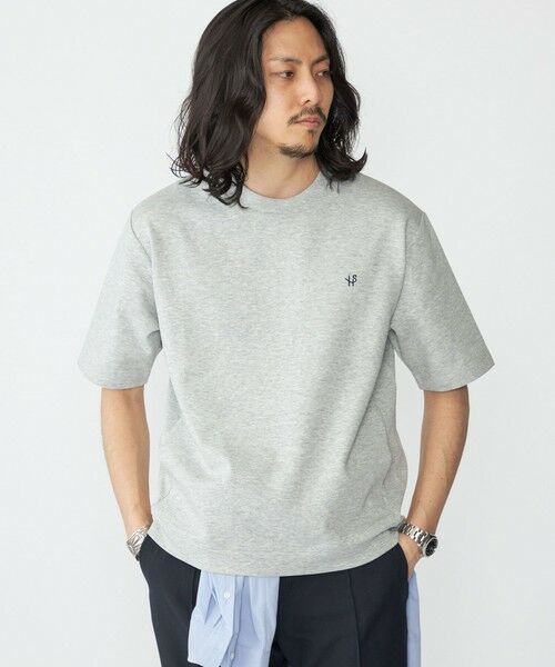 SHIPS / シップス Tシャツ | 【WEB限定】SHIPS: テレワーク ビズ ワンポイントロゴ ポンチ Tシャツ(グレー)