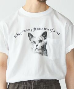 SHIPS / シップス Tシャツ | 【WEB限定/SHIPS別注】Regency Works: キャット ポケット Tシャツ