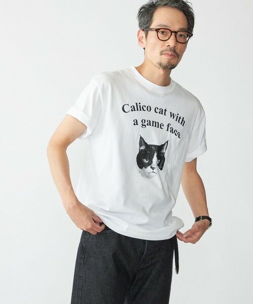 SHIPS / シップス Tシャツ | 【WEB限定/SHIPS別注】Regency Works: キャット ポケット Tシャツ(ホワイト系)