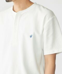 SHIPS / シップス Tシャツ | 【WEB限定】SHIPS: メランジ カノコ ヘンリーネック Tシャツ (半袖)