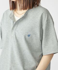 SHIPS / シップス Tシャツ | 【WEB限定】SHIPS: メランジ カノコ ヘンリーネック Tシャツ (半袖)