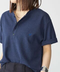 SHIPS / シップス Tシャツ | 【WEB限定】SHIPS: メランジ カノコ ヘンリーネック Tシャツ (半袖)