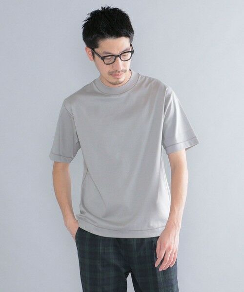 SHIPS / シップス Tシャツ | SHIPS: クルーネック ハイゲージ ダンボールニットTシャツ ライト(ライトグレー)