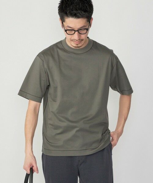 SHIPS / シップス Tシャツ | SHIPS: クルーネック ハイゲージ ダンボールニットTシャツ ライト(チャコールグレー)