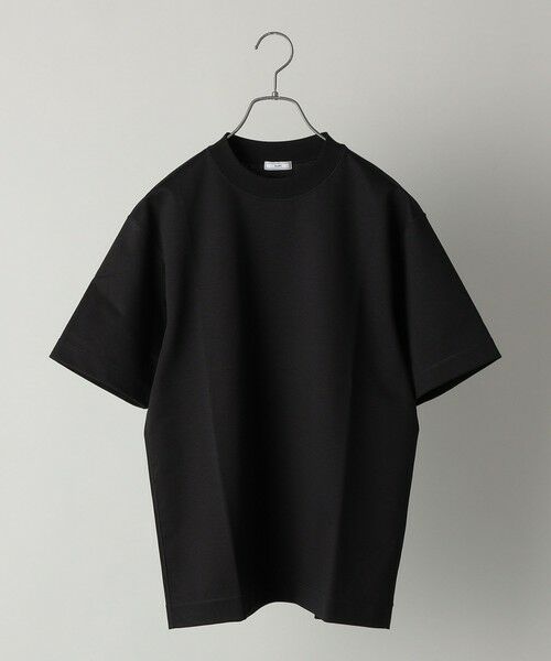 SHIPS / シップス Tシャツ | SHIPS: クルーネック ハイゲージ ダンボールニットTシャツ ライト(ブラック)