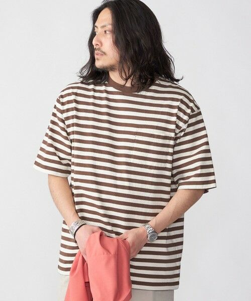 SHIPS / シップス Tシャツ | SHIPS: COTTON USA ボーダー ポケット  Tシャツ | 詳細7