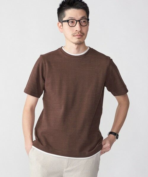 SHIPS / シップス Tシャツ | SHIPS: フェイクレイヤード ピケ クルーネック Tシャツ | 詳細21