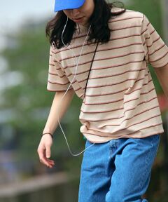 SHIPS / シップス Tシャツ | SHIPS: TEXBRID(R) リネン グラデーション ボーダー Tシャツ