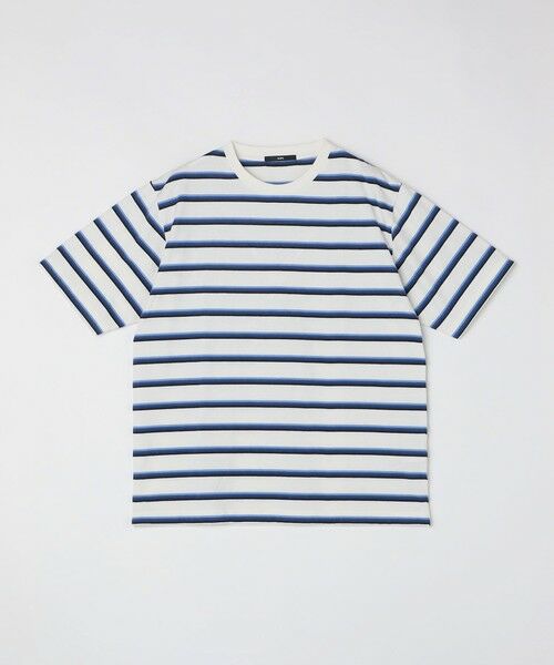 SHIPS / シップス Tシャツ | SHIPS: TEXBRID(R) リネン グラデーション ボーダー Tシャツ | 詳細3