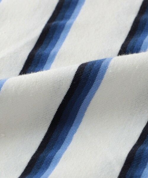 SHIPS / シップス Tシャツ | SHIPS: TEXBRID(R) リネン グラデーション ボーダー Tシャツ | 詳細4