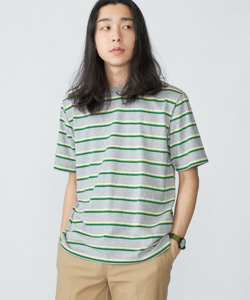 SHIPS / シップス Tシャツ | SHIPS: TEXBRID(R) リネン グラデーション ボーダー Tシャツ | 詳細6