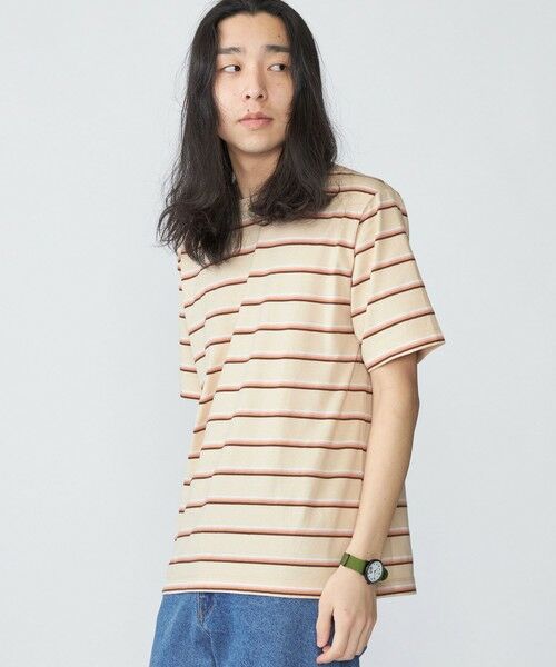 SHIPS / シップス Tシャツ | SHIPS: TEXBRID(R) リネン グラデーション ボーダー Tシャツ | 詳細21