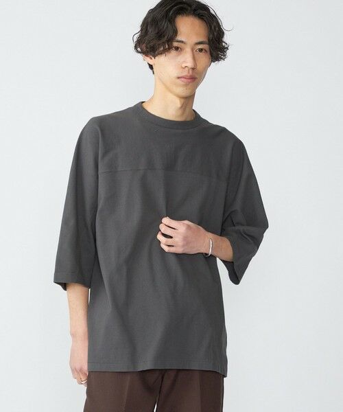 SHIPS / シップス Tシャツ | SHIPS: フットボール Tシャツ（6分丈） | 詳細17