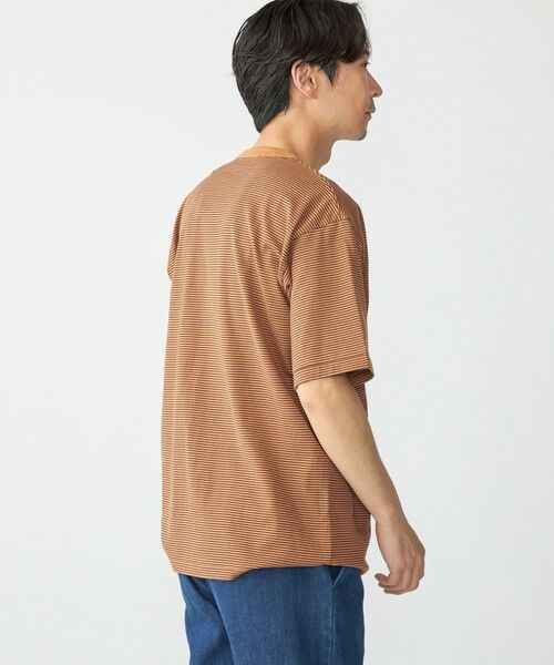 SHIPS / シップス Tシャツ | SHIPS: マイクロ ボーダー リンガー Tシャツ | 詳細8