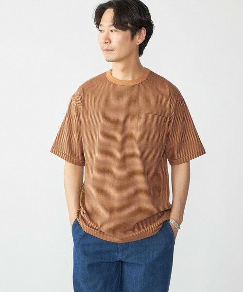 SHIPS / シップス Tシャツ | SHIPS: マイクロ ボーダー リンガー Tシャツ | 詳細5