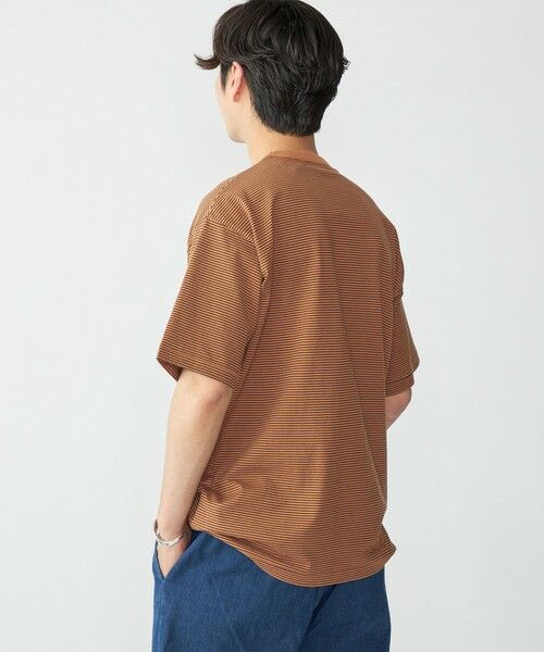 SHIPS / シップス Tシャツ | SHIPS: マイクロ ボーダー リンガー Tシャツ | 詳細6