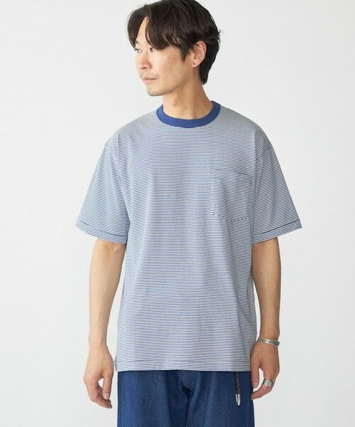 SHIPS / シップス Tシャツ | SHIPS: マイクロ ボーダー リンガー Tシャツ | 詳細14