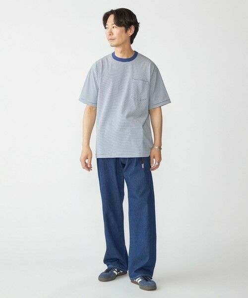 SHIPS / シップス Tシャツ | SHIPS: マイクロ ボーダー リンガー Tシャツ | 詳細13