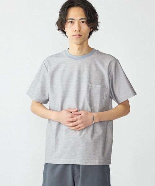 SHIPS / シップス Tシャツ | SHIPS: ジャカード マイクロ ボーダー Tシャツ | 詳細6