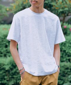 SHIPS / シップス Tシャツ | SHIPS: リンクス ジャカード リーフ柄 Tシャツ