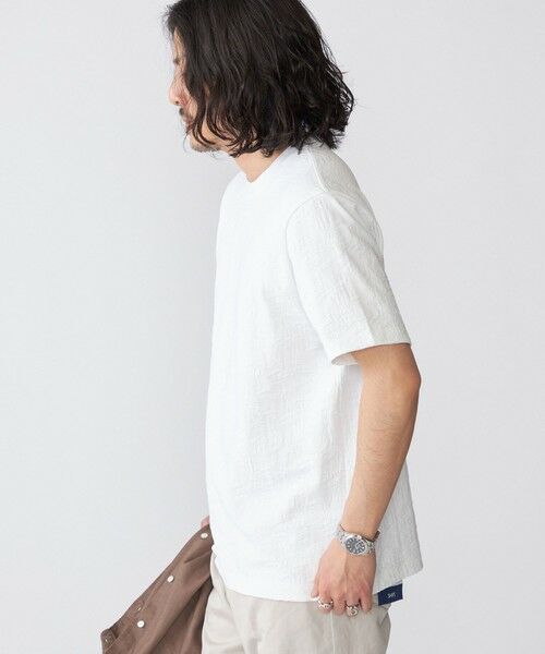 SHIPS / シップス Tシャツ | SHIPS: リンクス ジャカード リーフ柄 Tシャツ | 詳細11