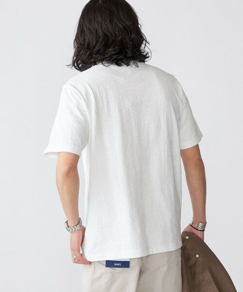 SHIPS / シップス Tシャツ | SHIPS: リンクス ジャカード リーフ柄 Tシャツ | 詳細12