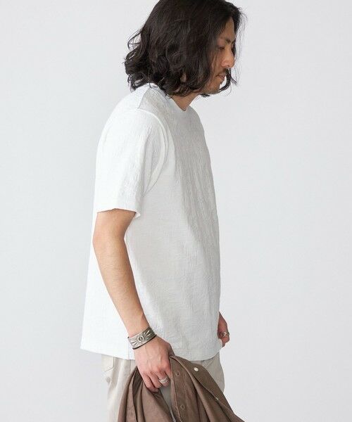 SHIPS / シップス Tシャツ | SHIPS: リンクス ジャカード リーフ柄 Tシャツ | 詳細13