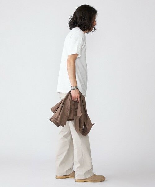 SHIPS / シップス Tシャツ | SHIPS: リンクス ジャカード リーフ柄 Tシャツ | 詳細6